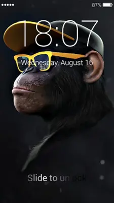 Monkey Lock Screen Wallpaper android App screenshot 3