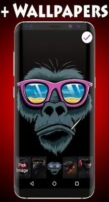 Monkey Lock Screen Wallpaper android App screenshot 5